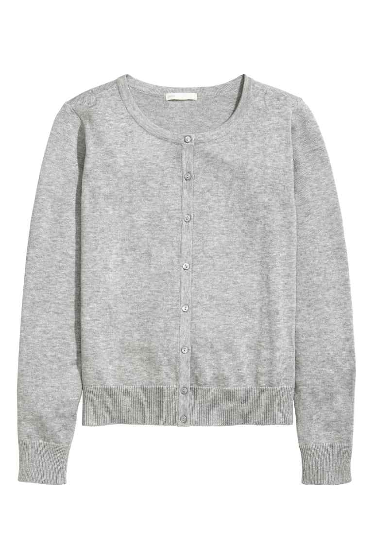 Fine-knit cotton cardigan